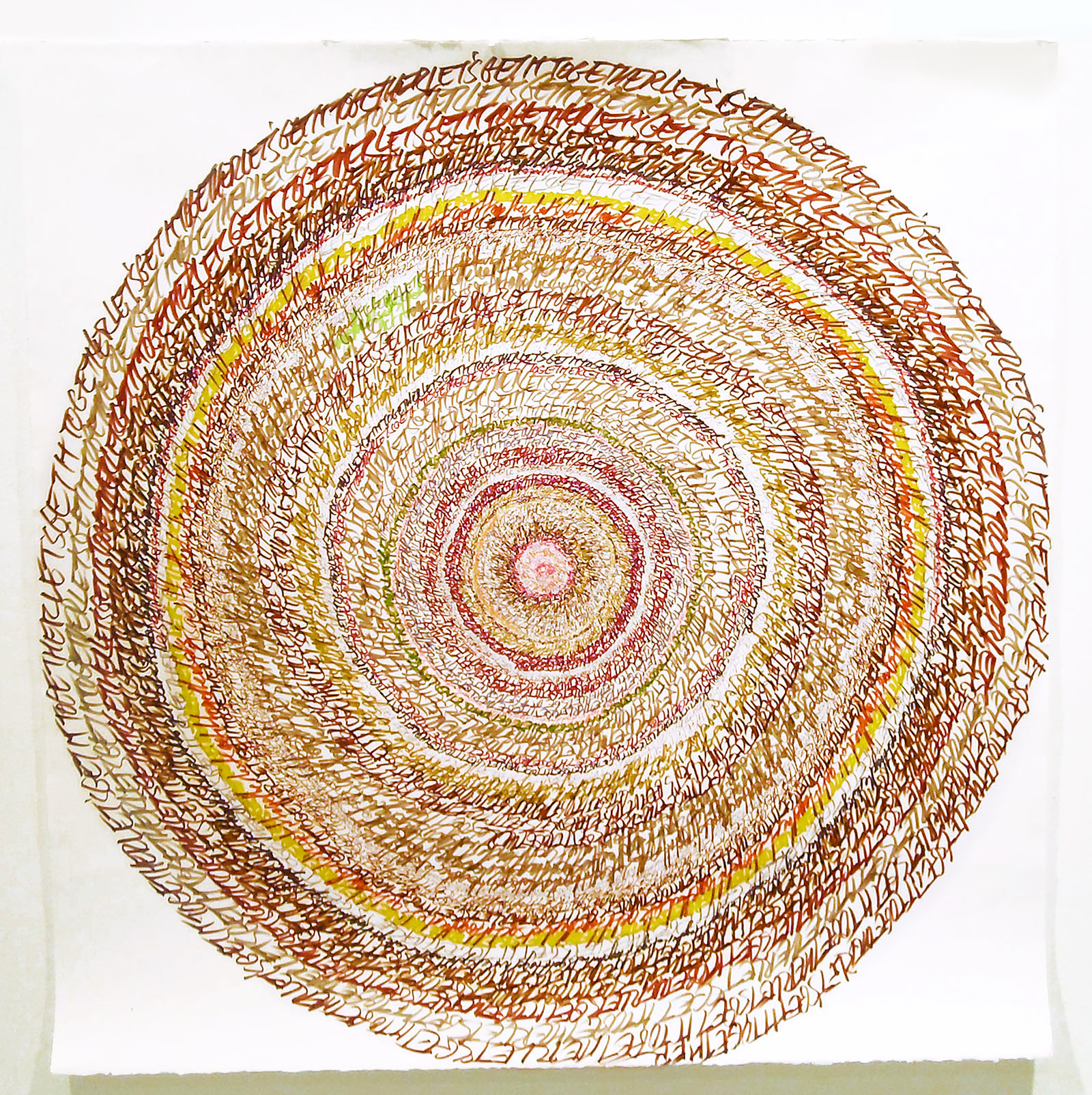 “Energy Spiral—Let’s Get it Together,” 2013, marker and pen on paper, 44in. x 44in.